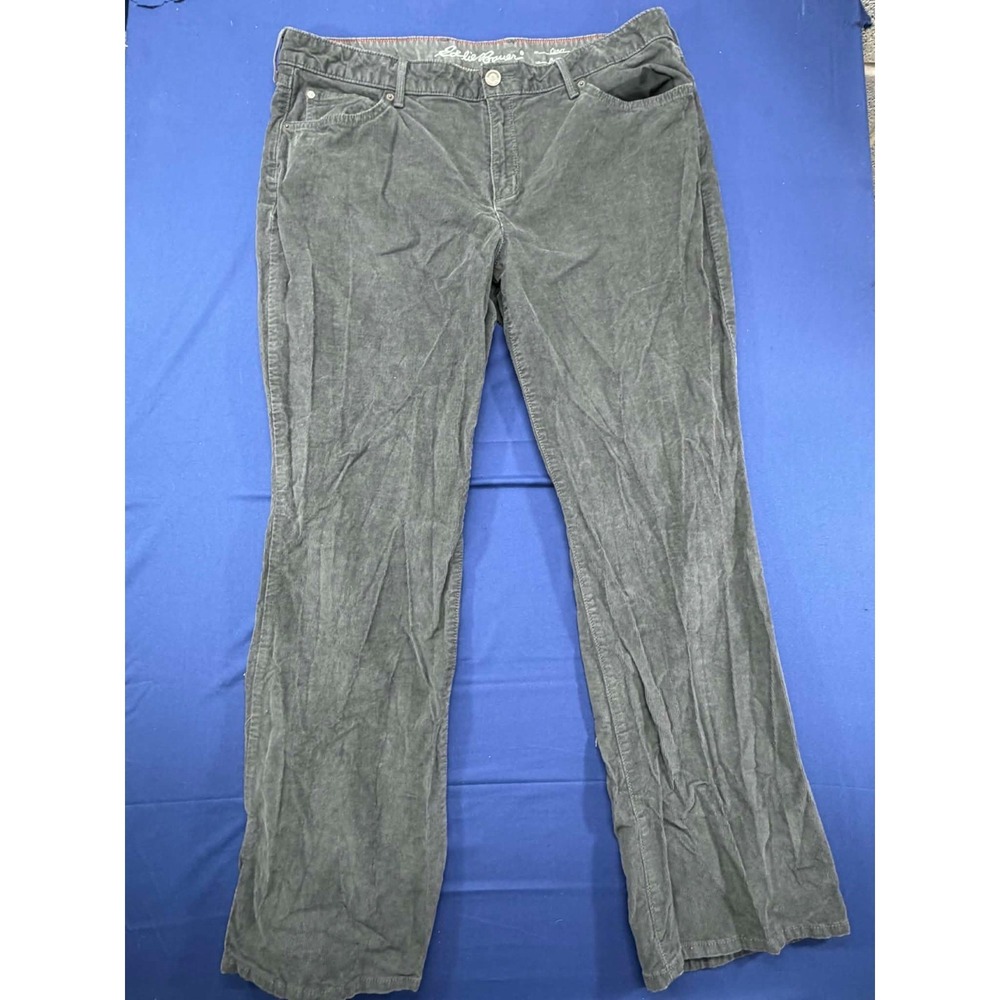 Women’s Wide-Leg Corduroy Pants in Charcoal Gray
